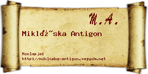 Miklóska Antigon névjegykártya